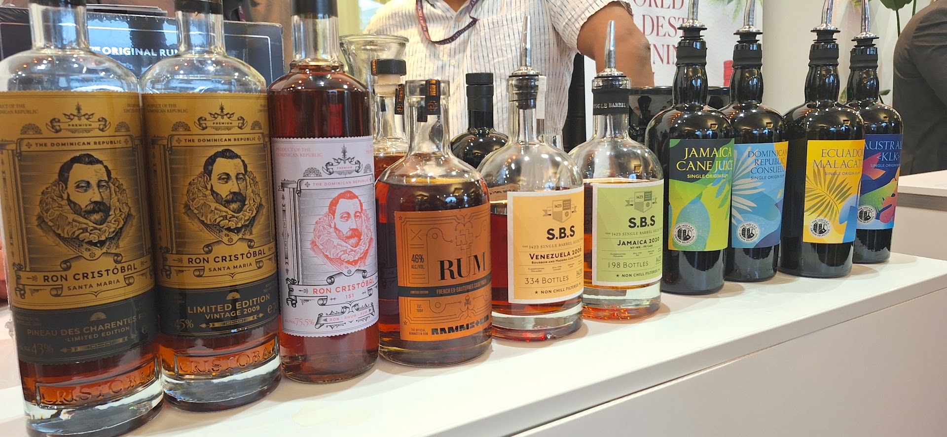 Rum bottles at The Rum Show London