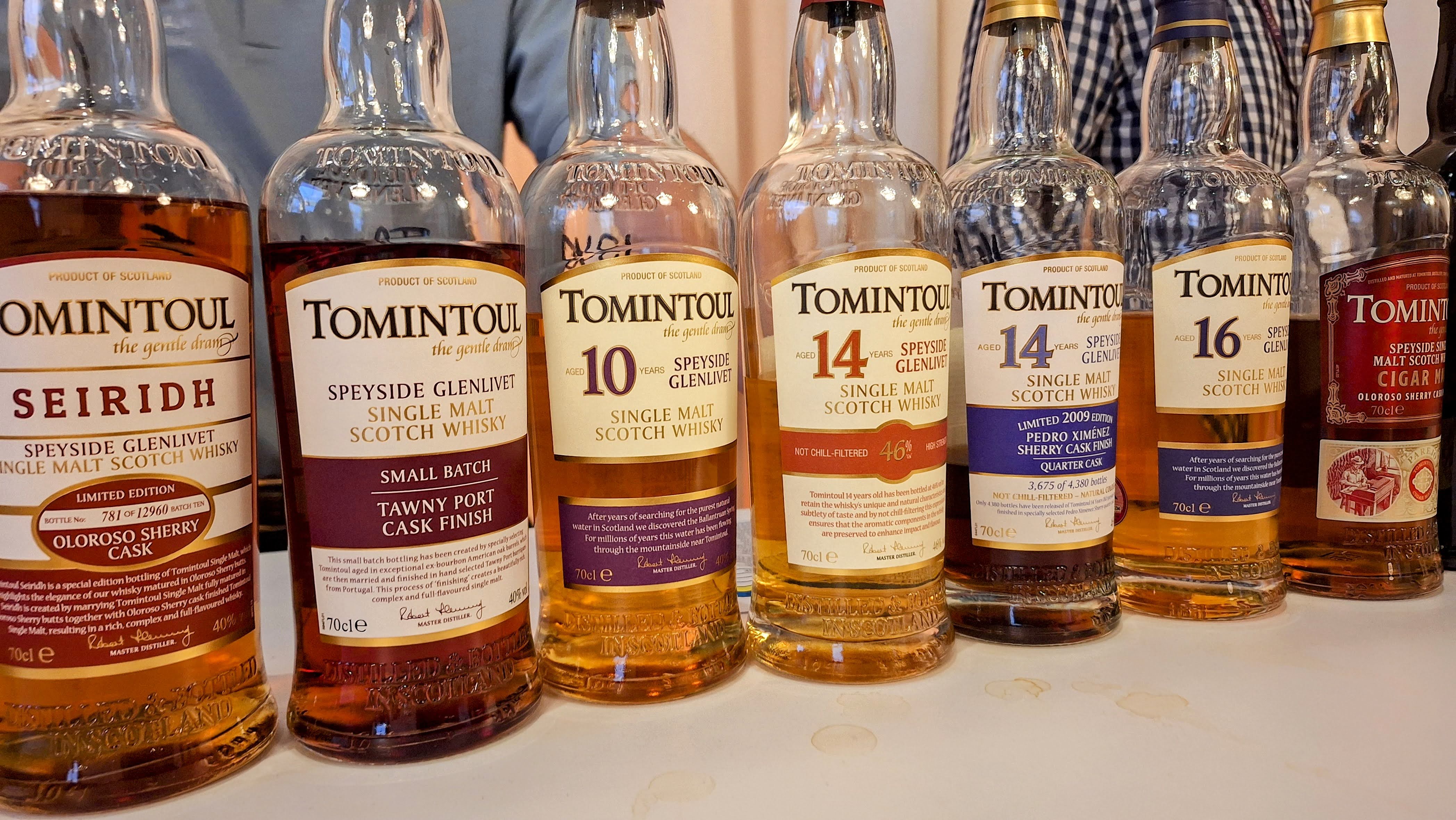 Tomintoul bottles at Welcome to Whisky