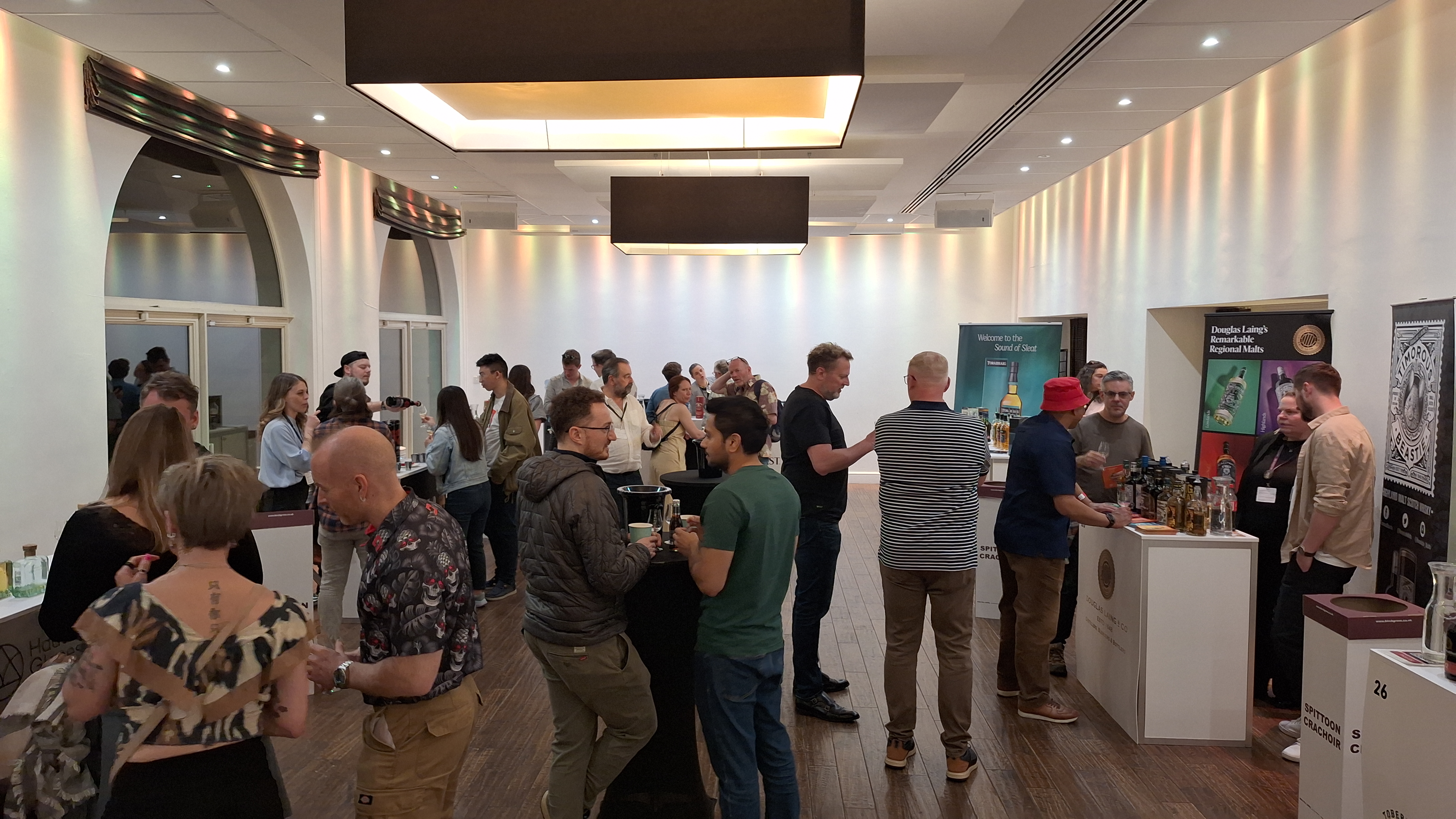 The upstairs show floor at Welcome to Whisky