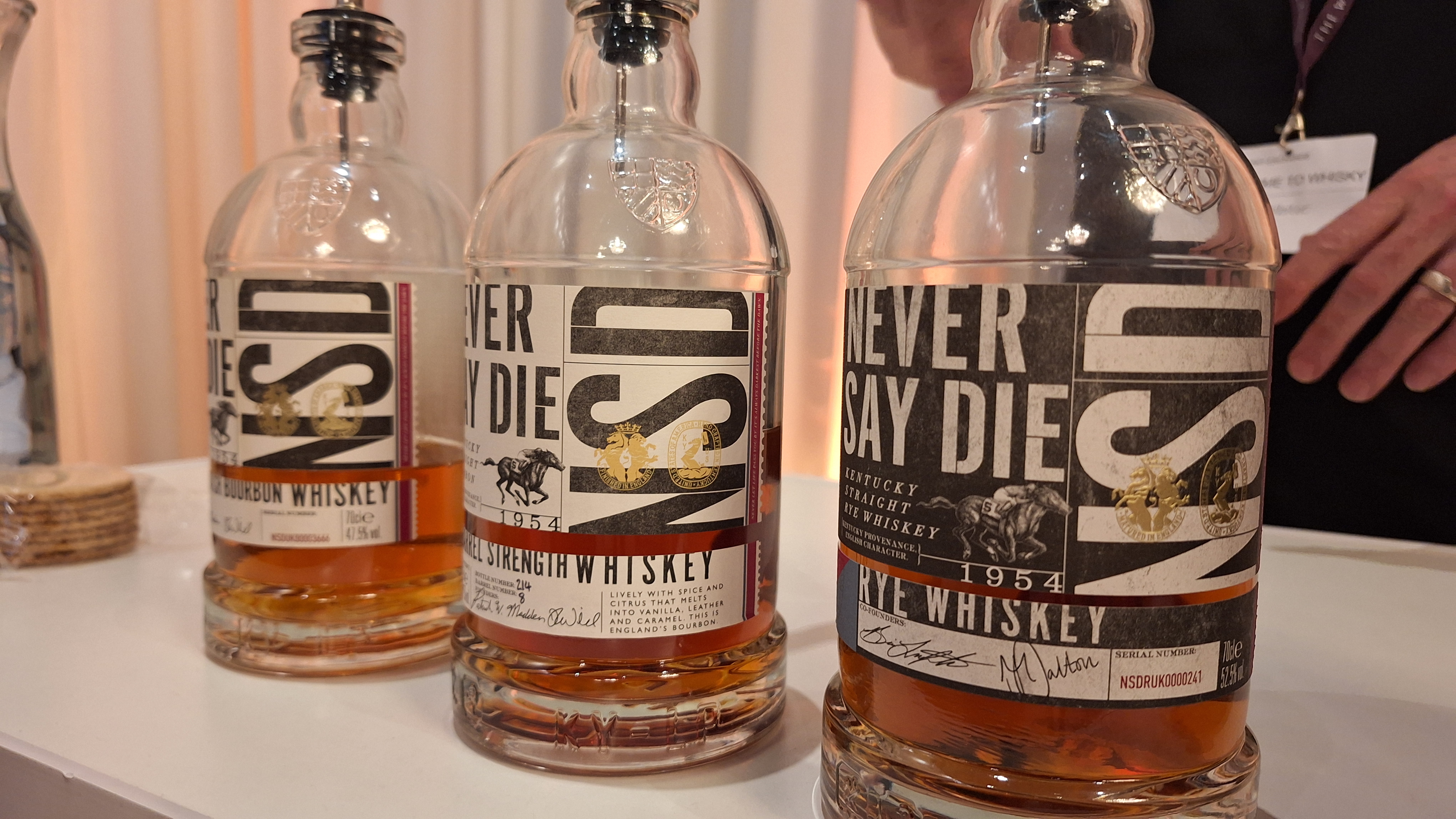 Never Say Die Bourbon bottles at Welcome to Whisky