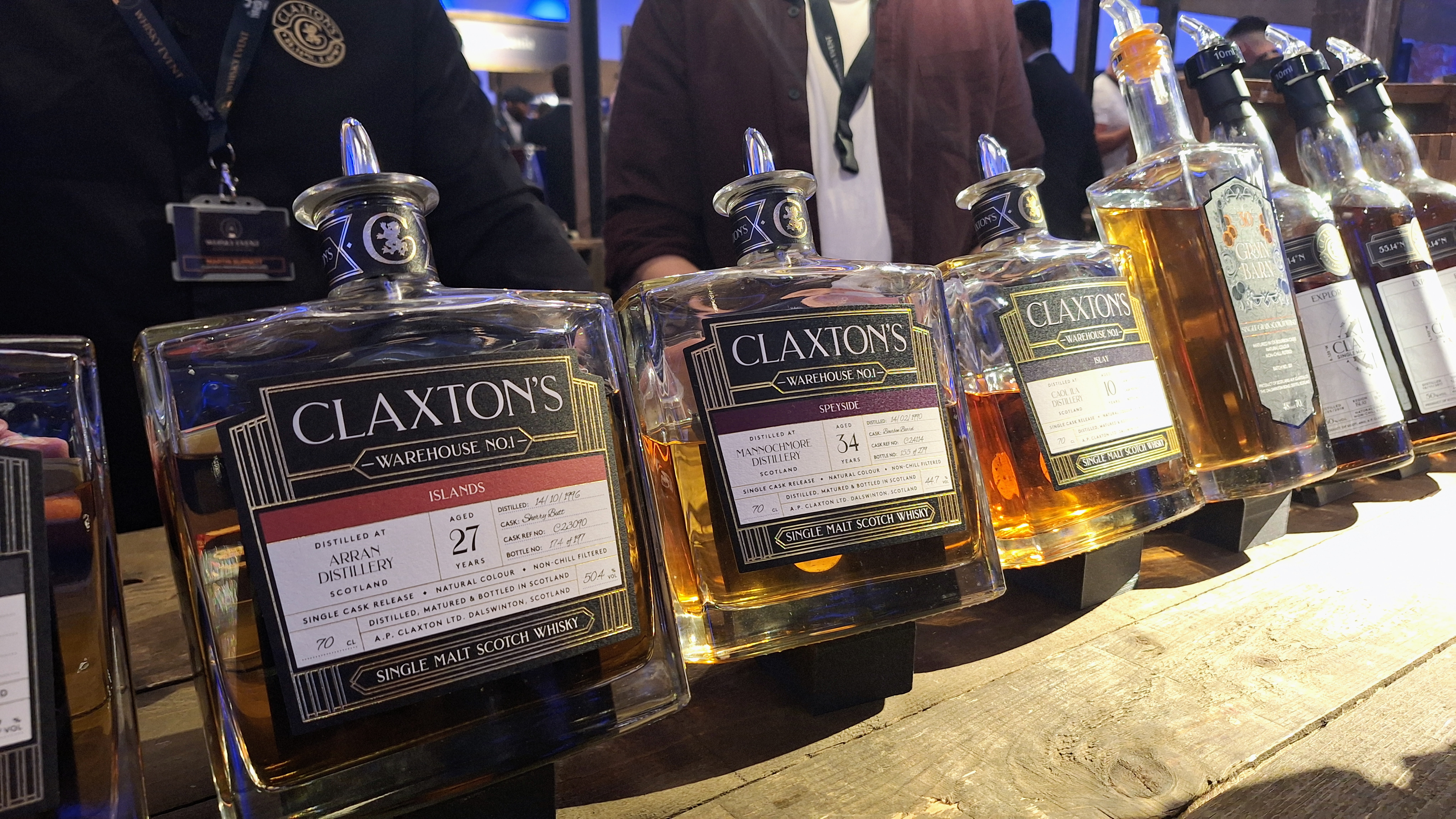 Claxton's bottles on stand at The Whisky Event