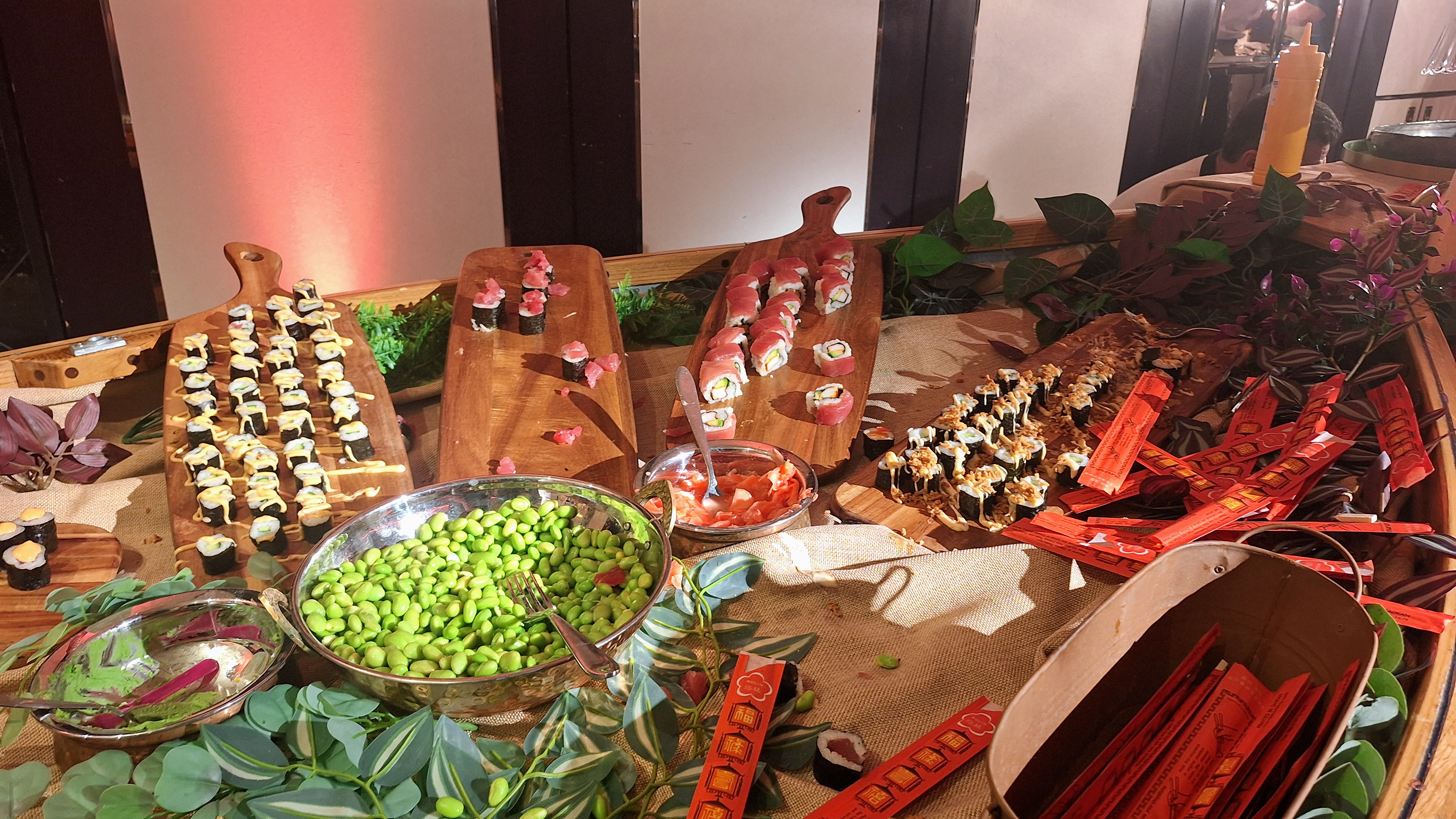 Sushi buffet at The Whisky Event London 2025